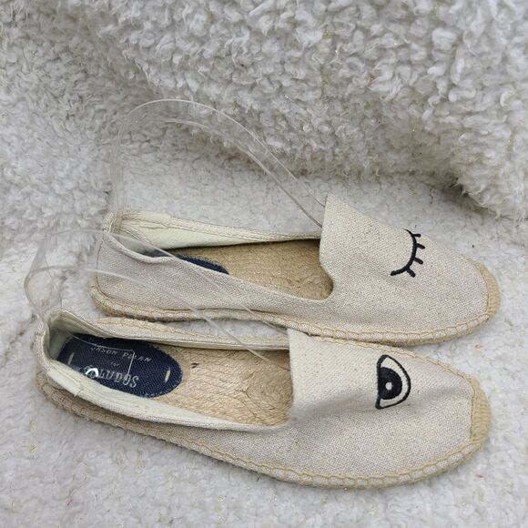 Soludos‎ x Jason Polan Wink smoking slippers espadrilles size 8.5 - Picture 1 of 6